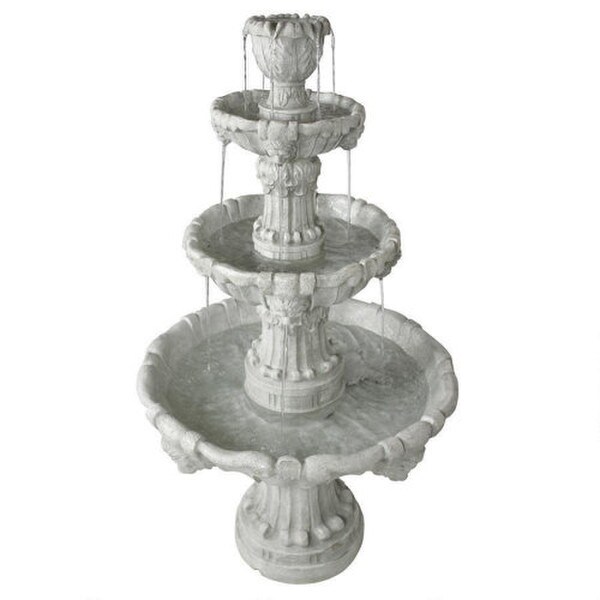 Fountain Fiberglass LArge Giant Water Flow Basin Tiers Fout Huge